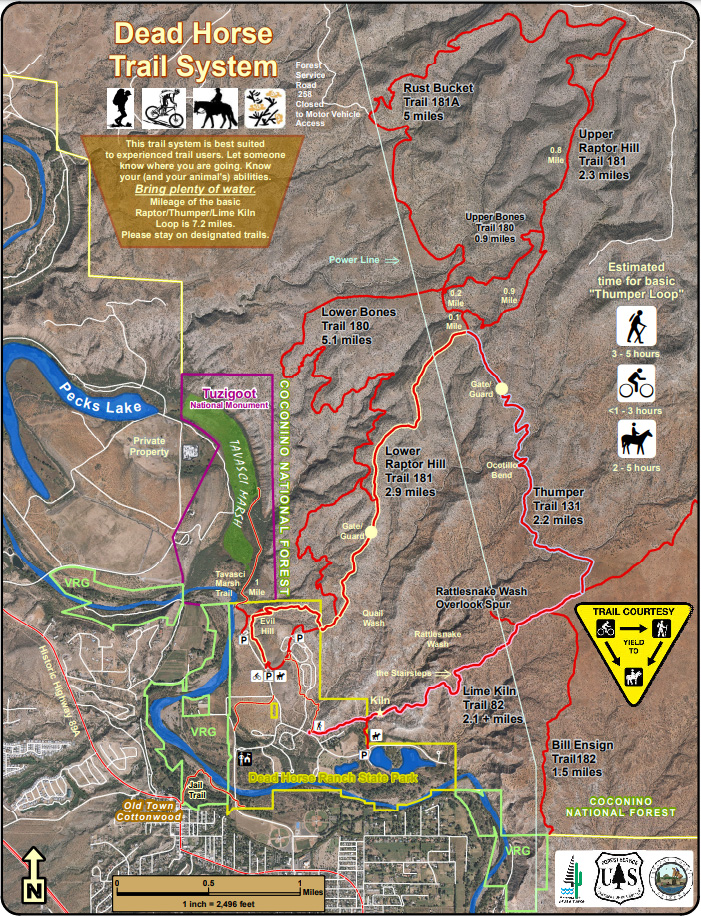 the Dead Horse State Park Trail System Map