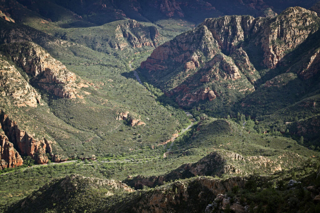 looking at sycamore canyon from the vantage of sycamore point